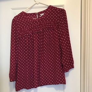 Elle blouse Long sleeve with polkadots